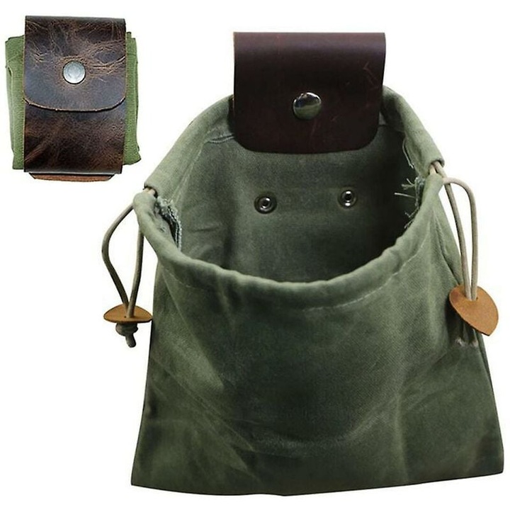 Geanta de foraj, AMRINUGL, rezistenta la apa, design pliabil, 23x21cm, verde