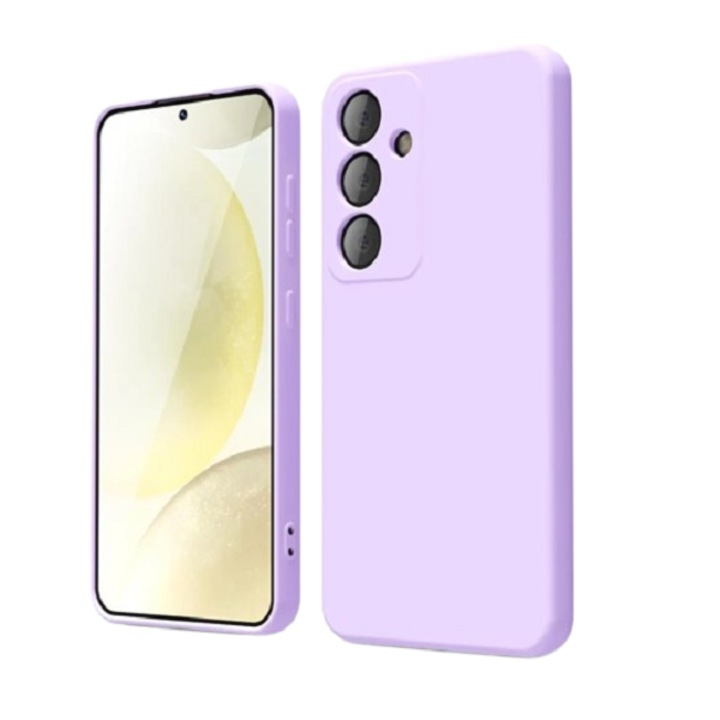 Силиконов защитен калъф за телефон с микрофибърна вътрешност, съвместим с Samsung Galaxy A55 5G Mov