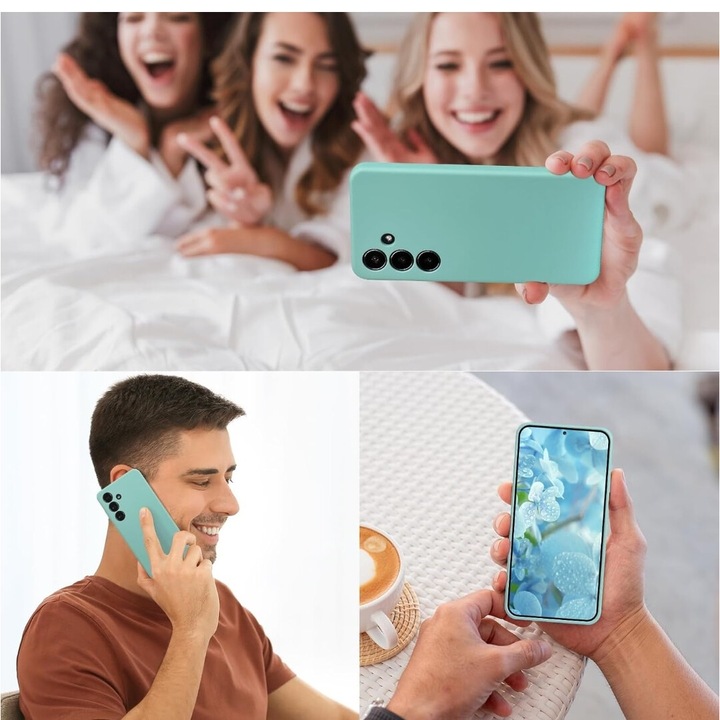 Mikroszálas belső szilikon borítás elérhető Samsung Galaxy S24 Plus Turquoise készülékhez