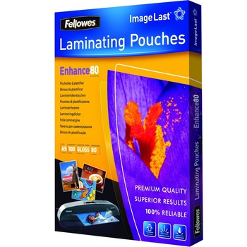 Folie de laminat Fellowes, 80 microni, 100 buc, A5 Folie de laminat Fellowes, 80 microni, 100 buc, A5