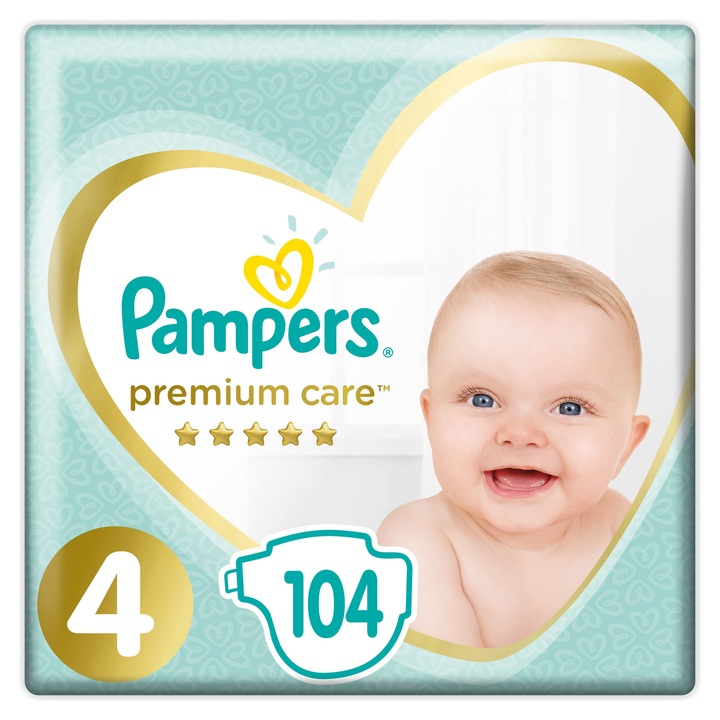 Pampers Premium Care Pelenka, 4-es Méret (Maxi), 104 db
