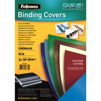 Coperti Fellowes, Carton, A4, Rosu, 100 buc Coperti Fellowes, Carton, A4, Rosu, 100 buc