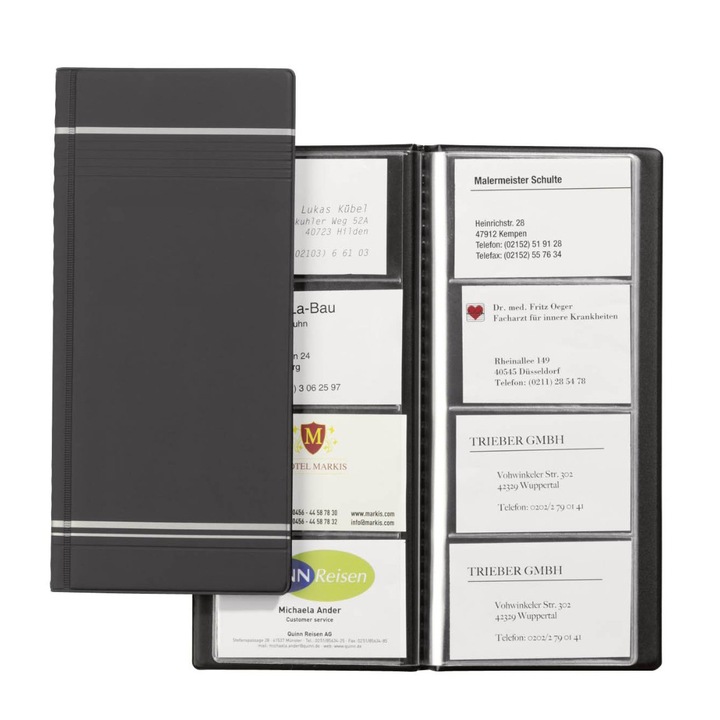 Mapa carti de vizita Durable Visifix Economy 96, Negru