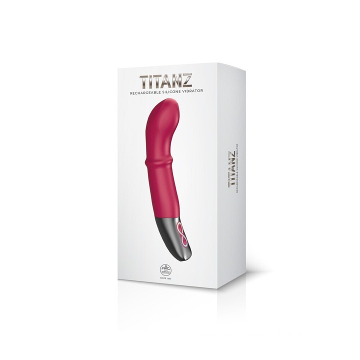 Вибратор NMC Titanz, G-spot, Розов, 20 см