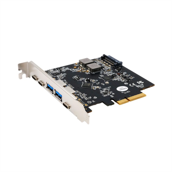 Мрежова карта ExSys EX-12007, 3.2 Gen2, 2x USB-A, 3x USB-C