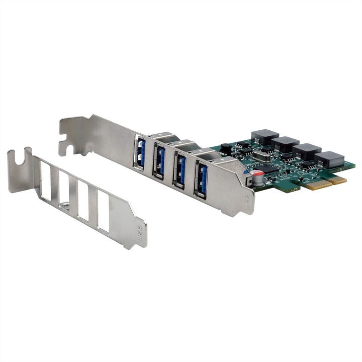ExSys EX-11194 мрежова карта, 4 USB 3.2 Gen 1 порта, поддържа 3.0A