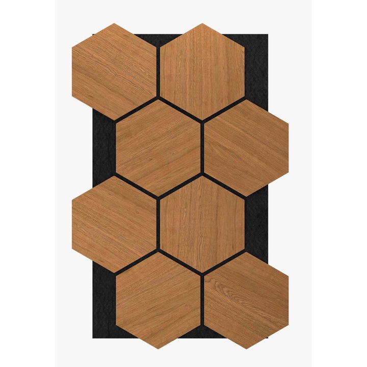 Декоративен акустичен панел - LAN607 - 87, 2 X 57, 9 X 1 cm