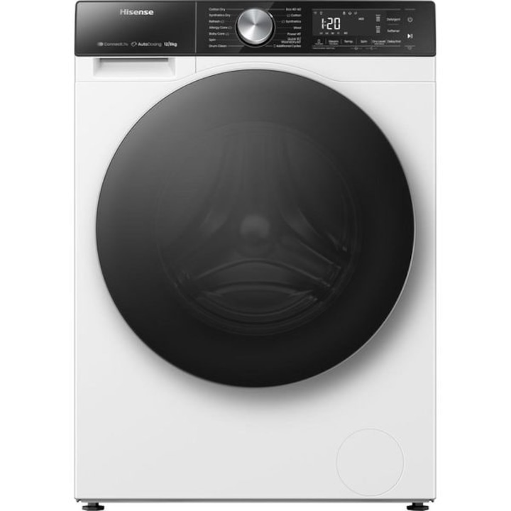 Пералня със Сушилня HISENSE WD5S1245BW, Пара, 12/8 kg, 1400rpm, Class A/D, Wi-Fi, Бяла