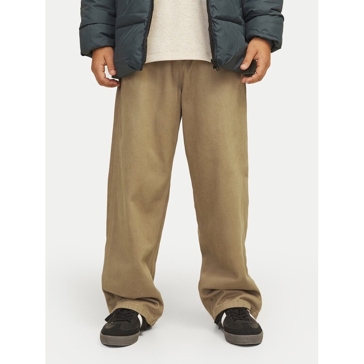 Jack&Jones Junior Alex szövetnadrág 12262926 barna, laza szabású, pamut