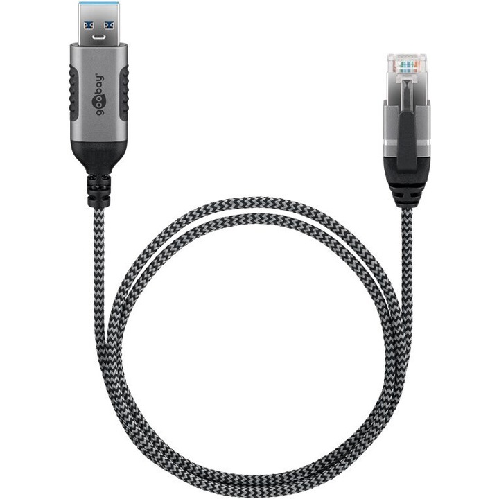 USB-C 3.1 – RJ45 Ethernet kábelek, 10 m, CAT 6, FTP