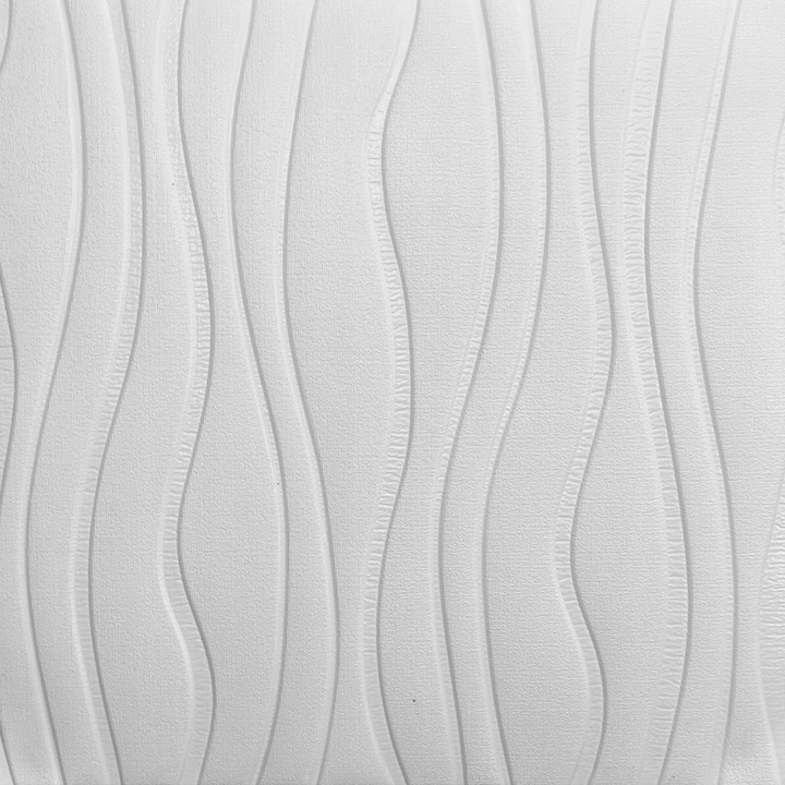 Panou decorativ 3D, STICKERWALL, 70x70cm, alb, autocolant