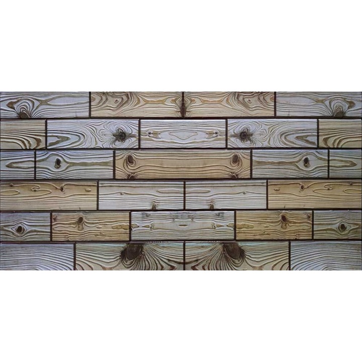 Panou decorativ PVC 3D, STICKERWALL, 96x48cm, rezistente la apa, montaj simplu