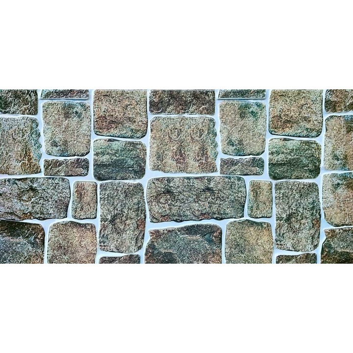 Panou decorativ de perete, model piatra, PVC, 96 x 48 cm
