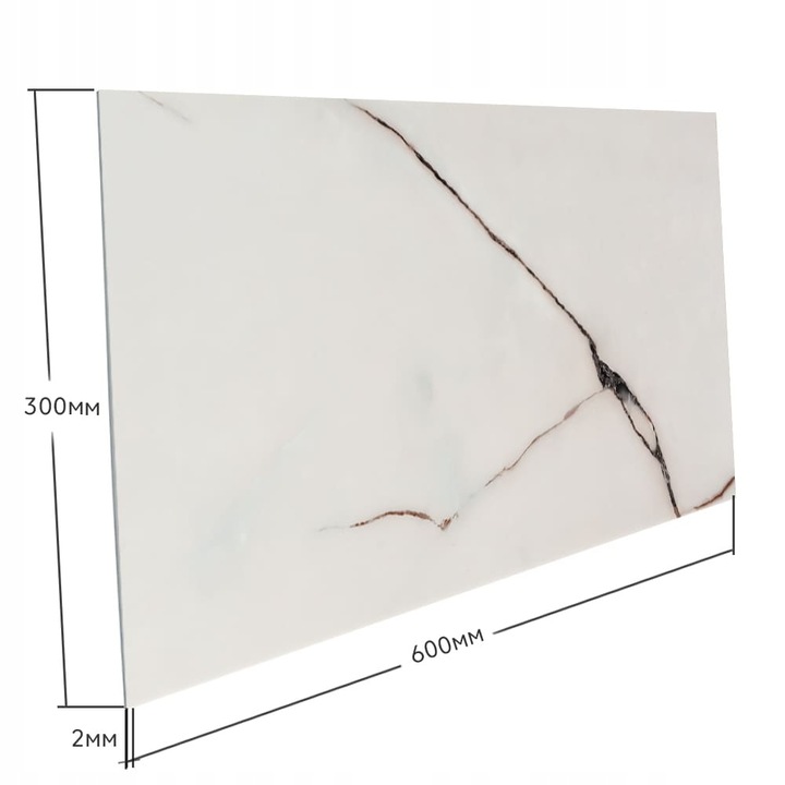 Gresie autoadeziva, STICKERWALL, PT-809, plastic, 60x30 cm, marmura bej, rezistent la apa