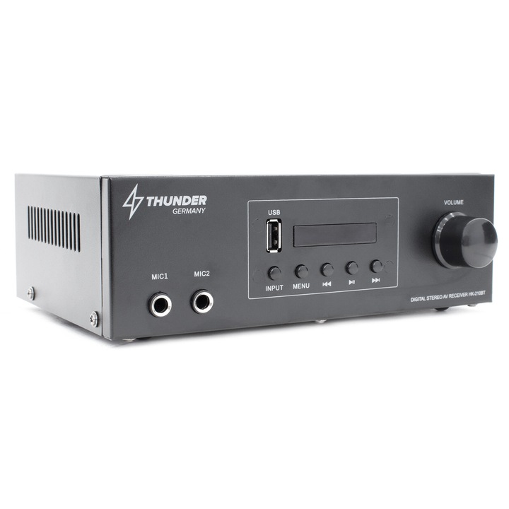 Amplificator hifi karaoke Thunder HK-210BT 2x60W (optic, FM, Bluetooth)