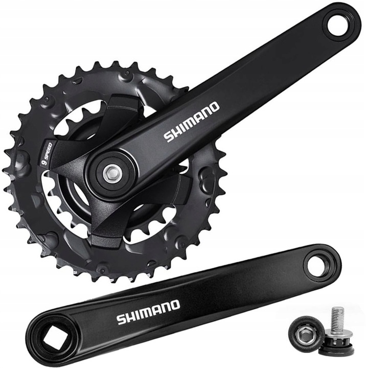 Mecanism de pedalare Shimano FC-MT101-2 36x22T 2x9, 170 mm, negru