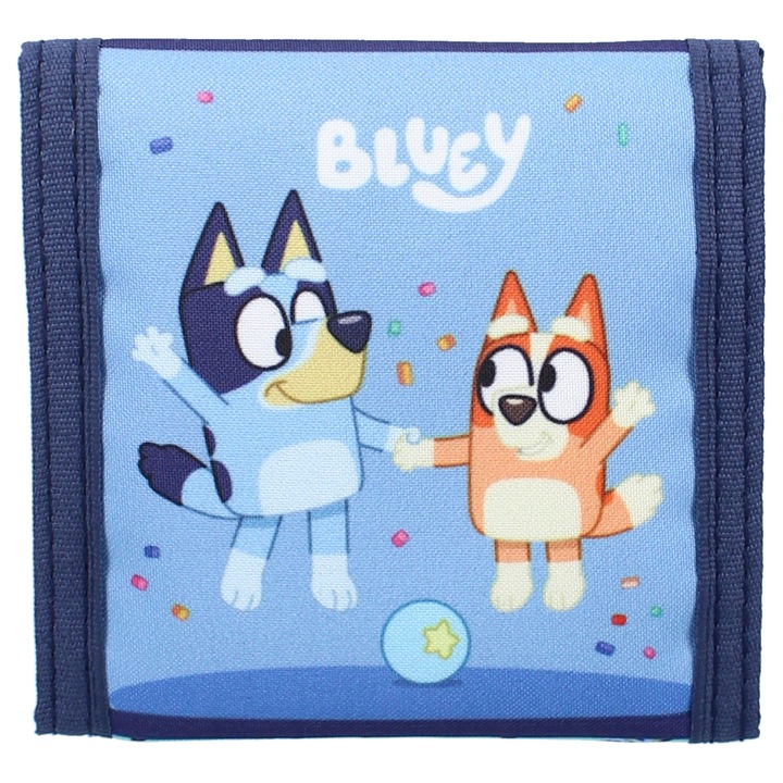 Portofel Bluey Best Friends Fun 10x10x1 cm Albastru