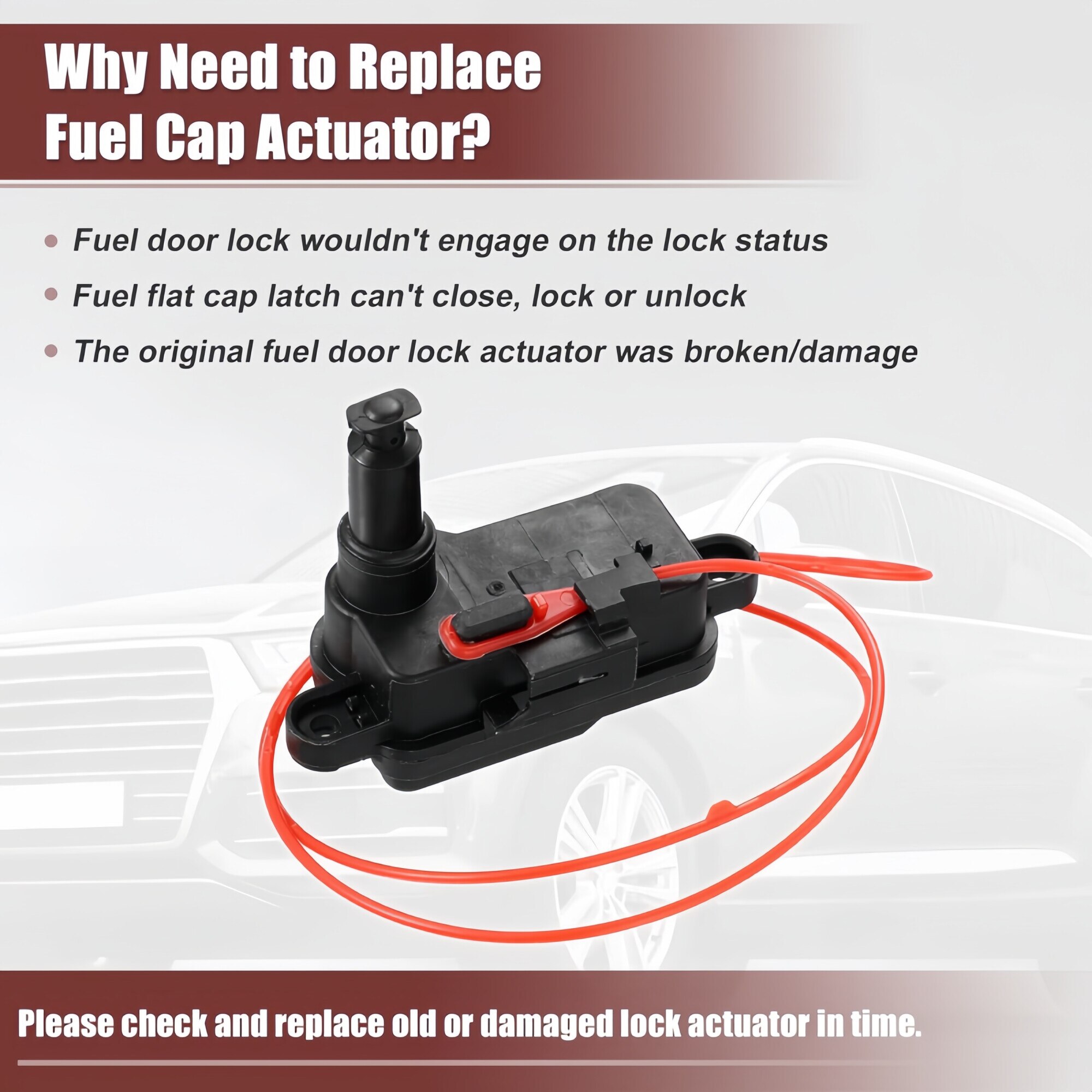 Actuator clapeta rezervor, Pentru Audi A1 A3 A6 A7 Q3 Q7, ABS, 2