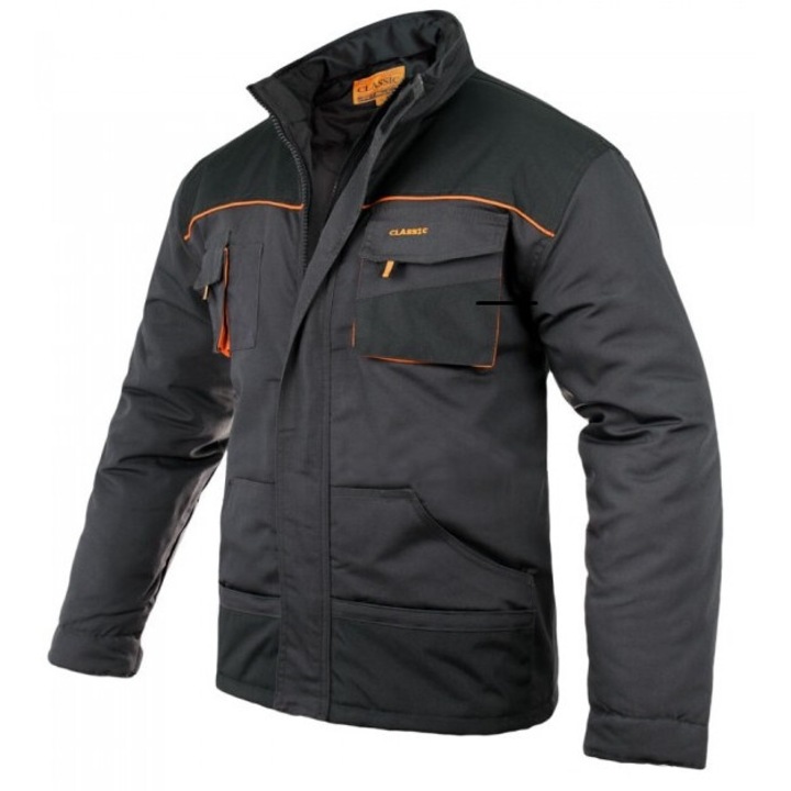 Jacheta de lucru, ZAPA, Model Premium, Poliester, Universal, Barbati, Negru, 60 EU