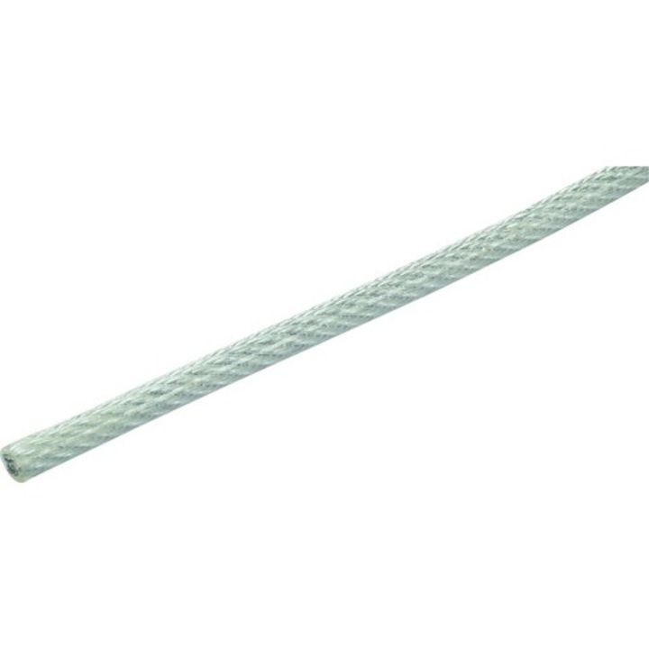 Cablu Sufa Otel Zincat Pösamo Ø3-5 Mm, Inel 10m, Cu Manson De Plastic