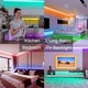 RGB LED szalagkészlet, színes fények, LED-es hálószoba lámpák, 10 m, távirányító és APP vezérlés, otthoni partiterem díszítésére alkalmas, színes