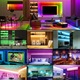 RGB LED szalagkészlet, színes fények, LED-es hálószoba lámpák, 10 m, távirányító és APP vezérlés, otthoni partiterem díszítésére alkalmas, színes