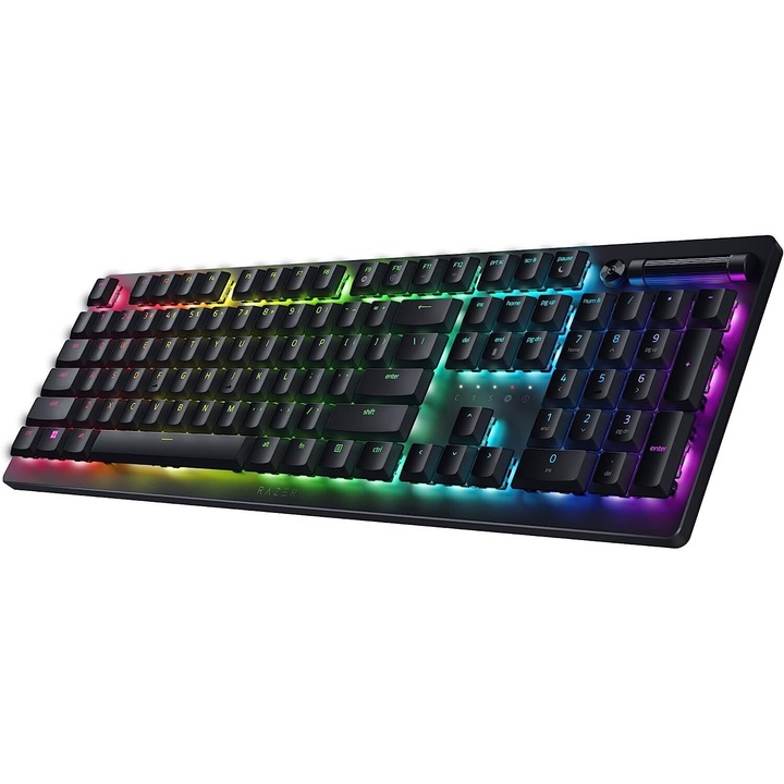 Razer DeathStalker V2 Pro линеен оптичен превключвател, черен, Великобритания, 248099, Клавиатура