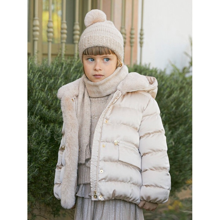 Abel & Lula Geaca din puf 5837 Bej Regular Fit, Poliester