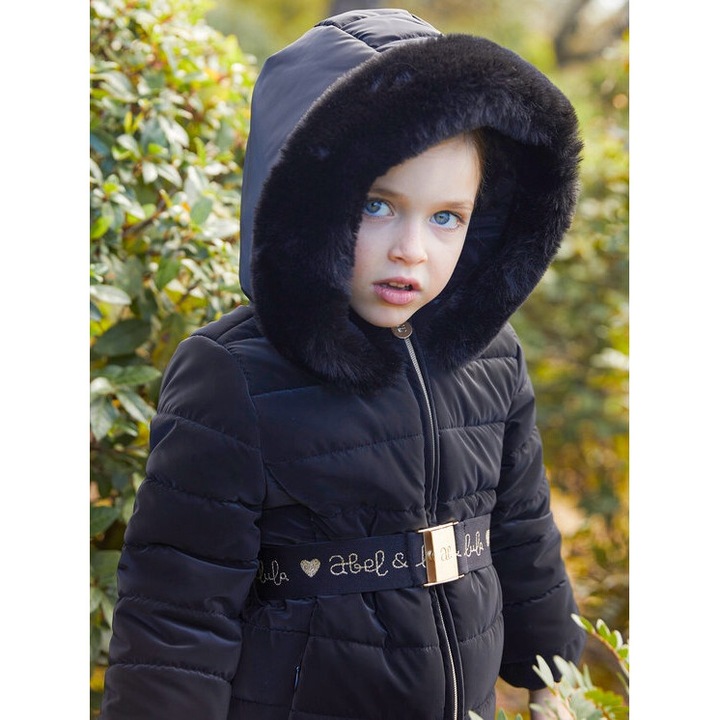 Abel & Lula Geaca din puf 5839 Negru Regular Fit, Poliester