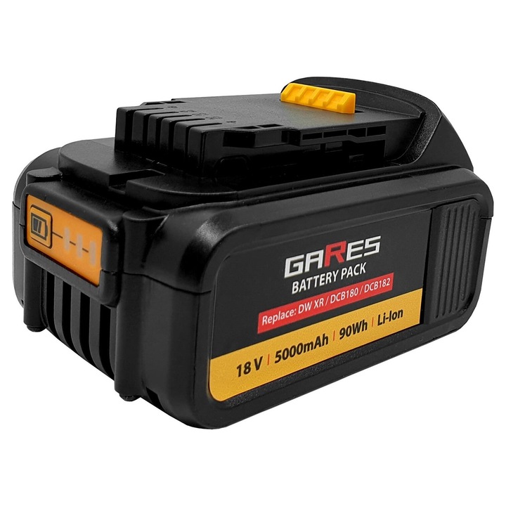 Baterie Gares, 18V 5Ah, pentru Dewalt XR DCB180 DCB181 DCB182