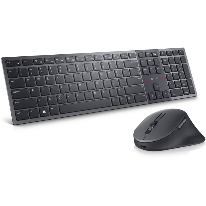 Комплект безжична клавиатура + мишка Dell KM900, Черен