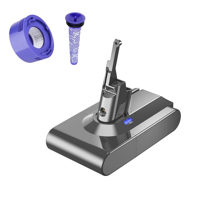 Baterie de schimb pentru aspiratoare, 6000mAh, set 1 baterie 1pre 1post