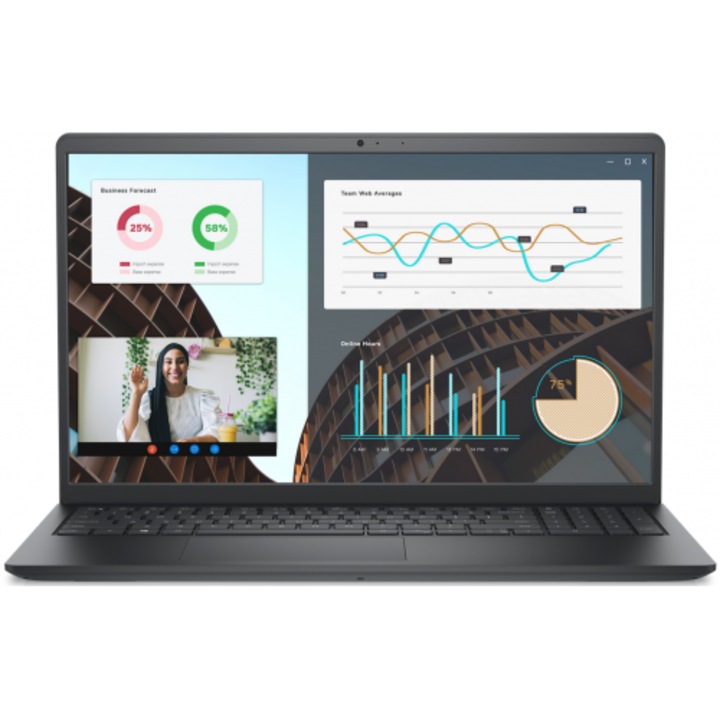 Laptop Dell Vostro 3530, 15,6" Full HD, Intel® Core™ i5 1355U 5 GHz-ig, 16 GB RAM DDR4 2666, 512 GB SSD, Intel Iris Xᵉ Graphics, Windows 11 Pro, Carbon Black DDR4