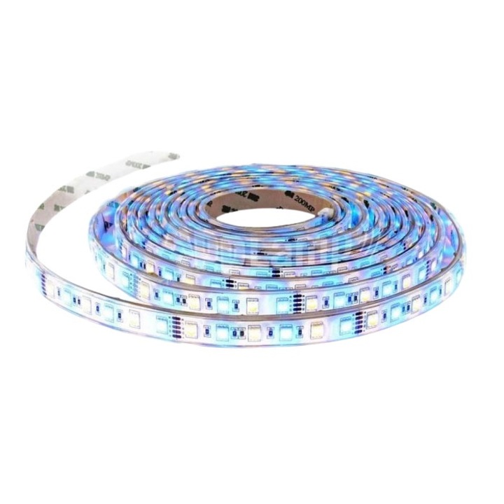 Banda LED 12V, Interior IP20, 60 LED/m SMD5050, Alb-Rece, Rola 5 metri, ElectroAZ