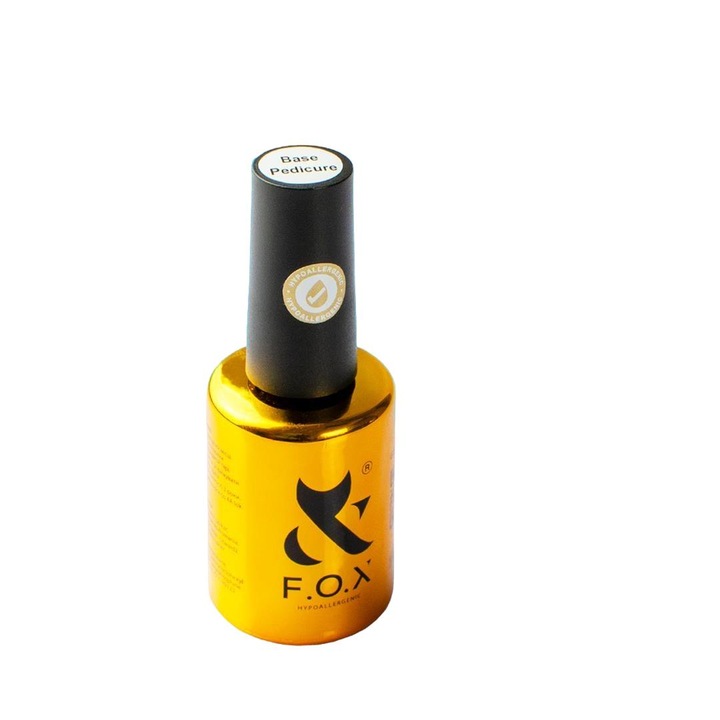 FOX Pedikűr Alap 14 ml, ellenálló, egyenletes felvitelű, átlátszó