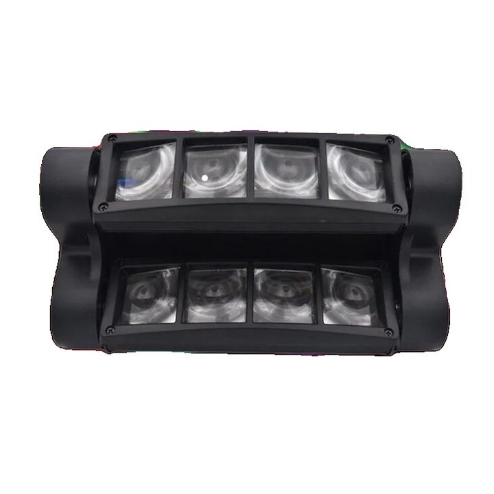 Lumina de scena mini LED, moving head, 80W, control DMX512, efect RGBW, 90-240V, negru