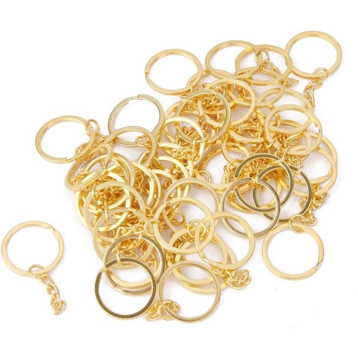 Arany kulcstartók 3cm lánccal (200 db-os készlet), Createur