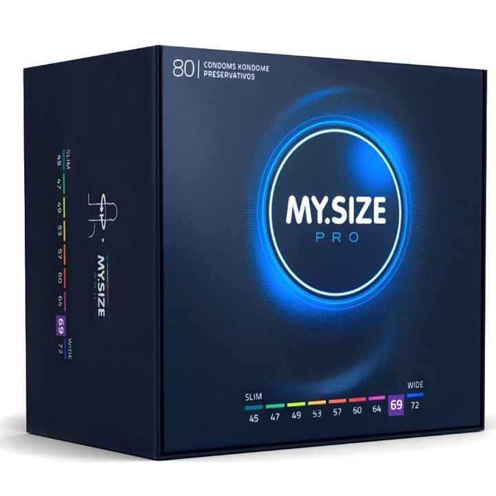 Презервативи MY.SIZE PRO, 80 броя, 69 mm, ултра-чувствителни, веган