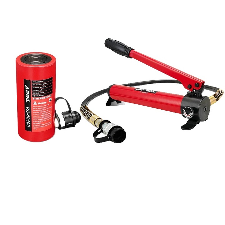 Cric hidraulic, sistem de ridicare, 700kg/cm presiune maxima, capacitate ulei 350cc, rosu