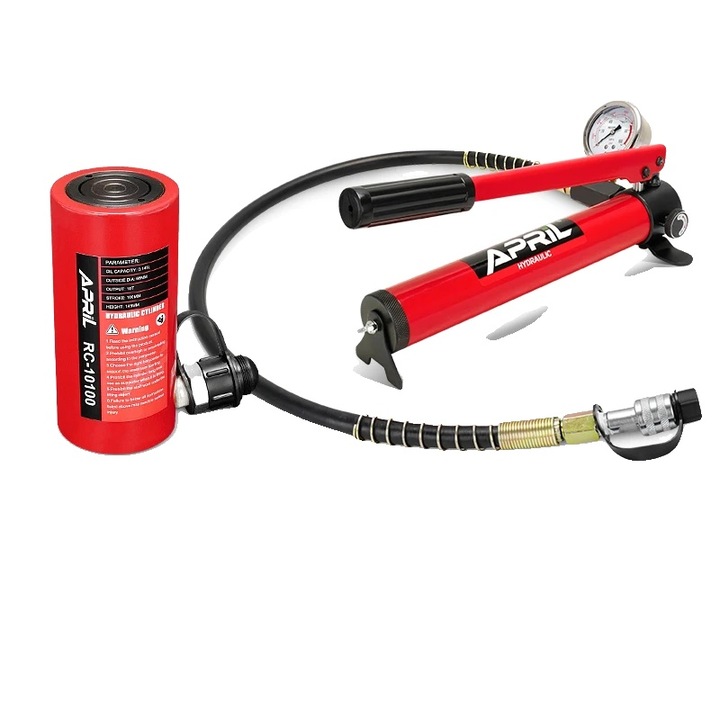 Cric hidraulic cu pompa manuala CP-180, 700kg/cm, 350cc, rosu, 10 tone