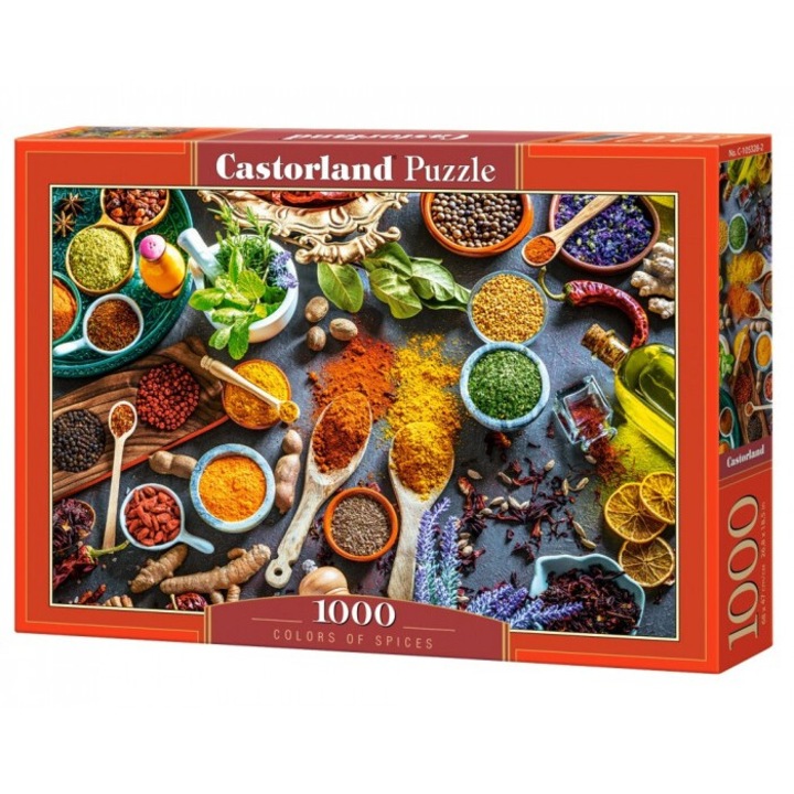 Puzzle 1000 elemente Colors of Spices, Castor, 68x47cm, pentru copii si adulti