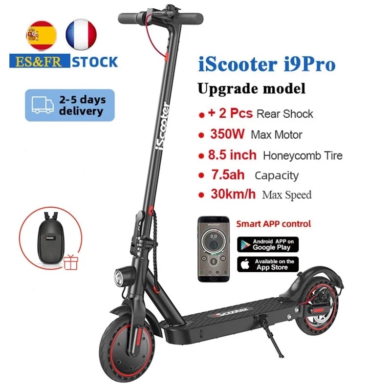 Monopattino Elettrico ISCOOTER I9 / I9PRO / I9MAX - 350W O 500W, 25-35km Autonomia, Adulto