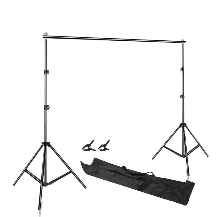 Suport pentru fundal foto, 2000x3000, kit normal, include geanta de transport si 4 cleme