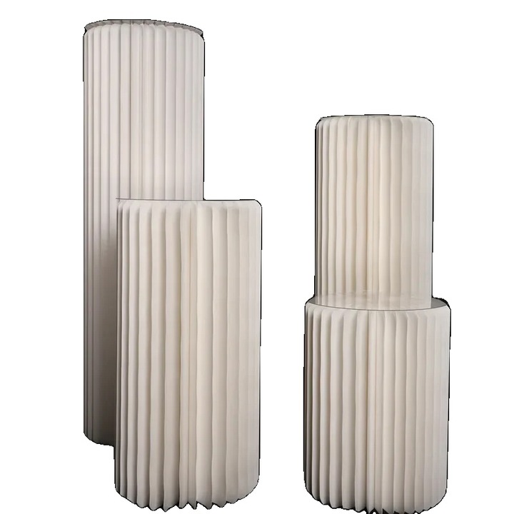 Suport pentru tort, design pliabil, decoratiune de nunta, H40 60 80 100 alb