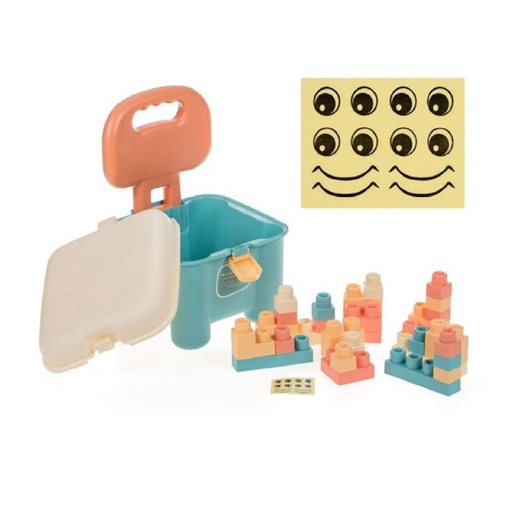 Set de constructie, 32 bucati, Multicolor