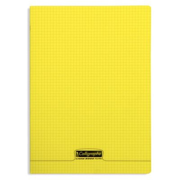Тетрадка с прозрачна полипропиленова корица Clairefontaine, A5+, 17x22 см, 96 страници, жълт