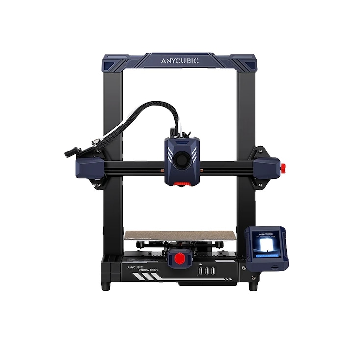 3D принтер Anycubic Kobra 2 Pro, конструктивен обем 300x300x350mm, скорост на печат 20-100mm/s, използвайте PLA, ABS, TPU филамент