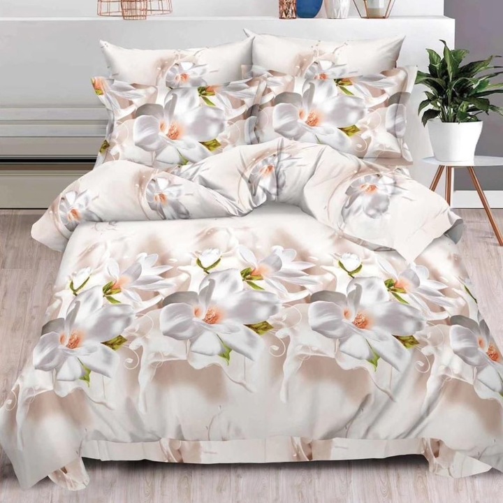 Dupla ágyneműgarnitúra, 6 részes, szatén pamut, 220 x 230 cm, tarka, Casa de Vis, B60-04