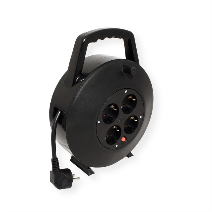 Prelungitor, Bachmann, Plastic, 4 iesiri, 10m, 1200W/3500W, Negru