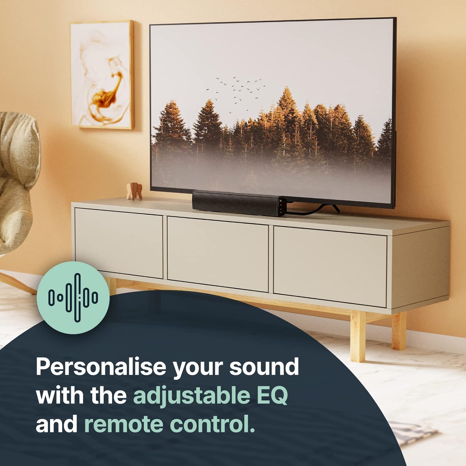 Soundbar Majority, Bowfell, Bluetooth, PC, Wireless, AUX, 50 W, negru